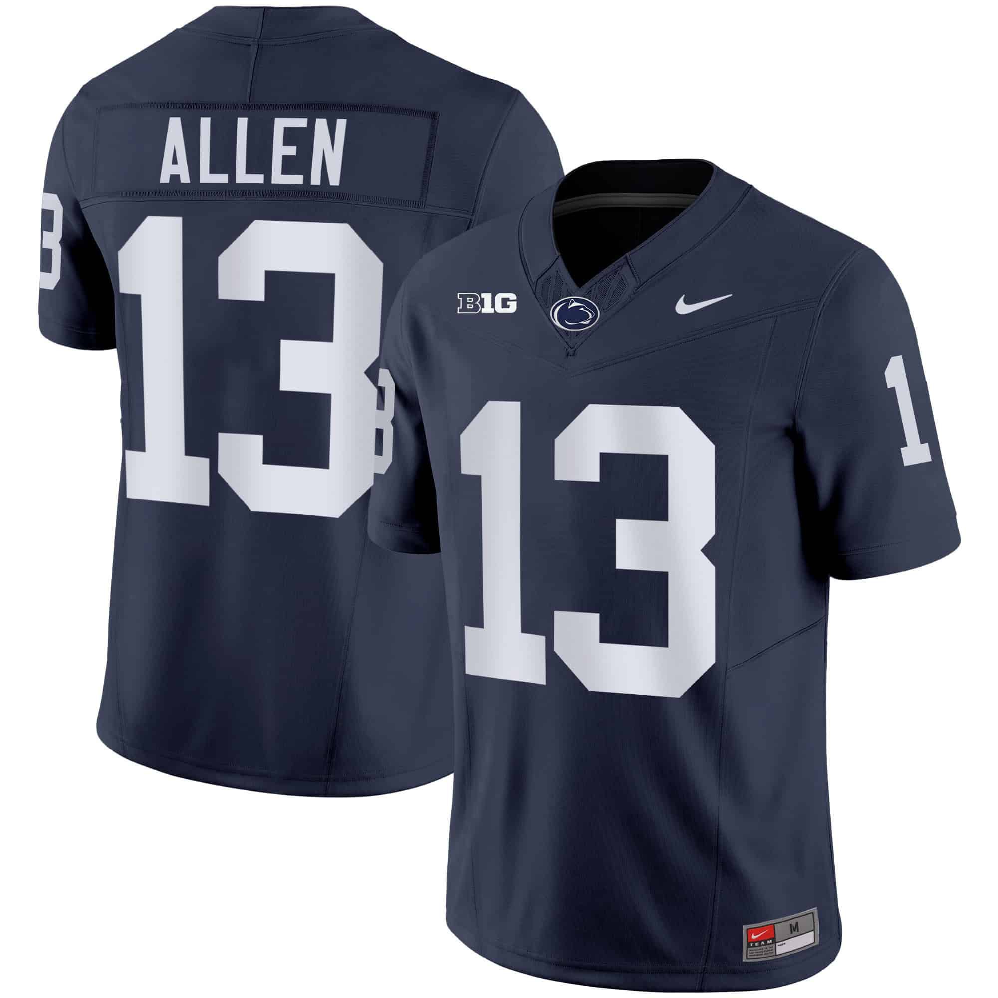 Men Penn State Nittany Lions #13 Allen Drak Blue 2024 Nike Vapor Limited NCAA Jersey style 1